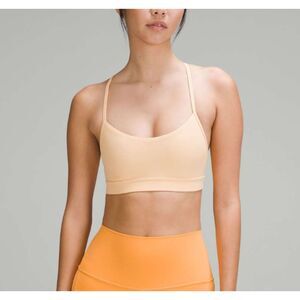 Women Lululemon Flow Y Bra Nulu *Light Support, A-C Cups Summer Glow Size 2